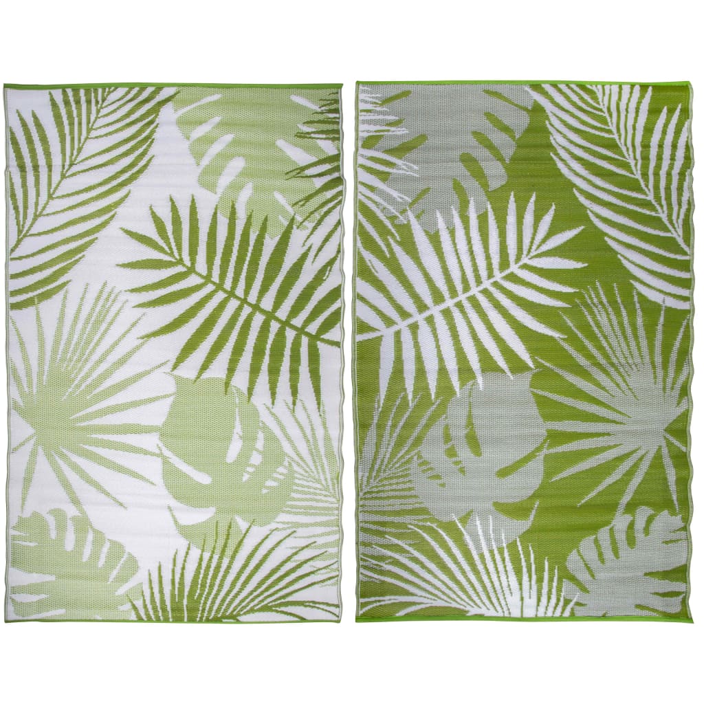 recto-verso tapis feuillage jungle vert